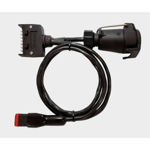 Elecbrakes Portable Trailer Mounted Brake Controller Adapter Harness 7 Pin Flat to 7 Pin Large Round