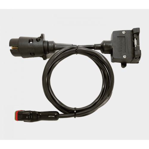 Elecbrakes Portable Trailer Mounted Brake Controller Adapter Harness 7 Pin Large Round to 7 Pin Flat